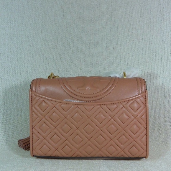 NEW Tory Burch Fleming Coral Pink Small Convertible Shoulder Bag/Crossbody Bag - Picture 6 of 15